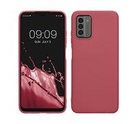 kwmobile Funda para Nokia G22 Carcasa - Ultrafina de TPU y Silicona con Bordes elevados anticaídas - Rosa Oscuro