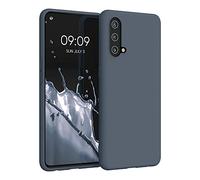 kwmobile Funda para OnePlus Nord CE 5G Carcasa - Ultrafina de TPU y Silicona con Bordes elevados anticaídas - Pizarra Oscura