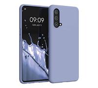 kwmobile Funda para OnePlus Nord CE 5G Carcasa - Ultrafina de TPU y Silicona con Bordes elevados anticaídas - Lila Opaco