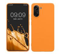 kwmobile Funda para OnePlus Nord CE5 Carcasa - Ultrafina de TPU y Silicona con Bordes elevados anticaídas - Naranja afrutado