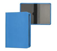 kwmobile Funda para Permiso de circulación Coche de Cuero sintético - con Espacio para Tarjetas 9.2 x 13 CM doblado - Azul