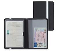 kwmobile Funda para permiso de circulación de coche en cuero sintético - Espacio para tarjetas - 9.2 x 13 CM doblado - rally