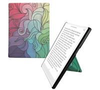 kwmobile Funda para Pocketbook InkPad One - Funda Plegable para Lector electrónico en Rosa Fucsia/Azul/Verde - postmodernista