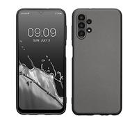 kwmobile Funda para Samsung Galaxy A13 4G Carcasa - Case TPU y Silicona Ultrafino - Antigolpes con Bordes elevados - Apto Carga inalámbrica - Gris Metalizado