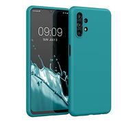 kwmobile Funda para Samsung Galaxy A13 4G Carcasa - Ultrafina de TPU y Silicona con Bordes elevados anticaídas - petróleo Mate