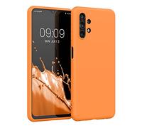 kwmobile Funda para Samsung Galaxy A13 4G Carcasa - Ultrafina de TPU y Silicona con Bordes elevados anticaídas - Naranja afrutado