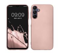 kwmobile Funda para Samsung Galaxy A15 5G Carcasa - Case TPU y Silicona Ultrafino - Antigolpes con Bordes elevados - Apto Carga inalámbrica - Oro Rosa Metalizado