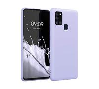 kwmobile Funda para Samsung Galaxy A21s Carcasa - Ultrafina de TPU y Silicona con Bordes elevados anticaídas - Lavanda Pastel