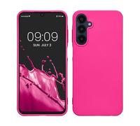 kwmobile Funda para Samsung Galaxy A25 Carcasa - Case TPU y Silicona Ultrafino - Antigolpes con Bordes elevados - Apto Carga inalámbrica - Fucsia Metalizado