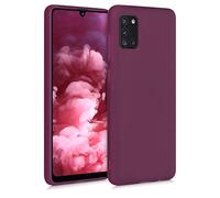 kwmobile Funda para Samsung Galaxy A31 Carcasa - Ultrafina de TPU y Silicona con Bordes elevados anticaídas - Violeta Burdeos