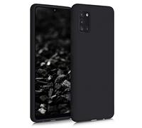 kwmobile Funda para Samsung Galaxy A31 Carcasa - Ultrafina de TPU y Silicona con Bordes elevados anticaídas - Negro Mate