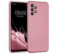 kwmobile Funda para Samsung Galaxy A32 5G Carcasa - Case TPU y Silicona Ultrafino - Antigolpes con Bordes elevados - Apto Carga inalámbrica - Oro Rosa Metalizado