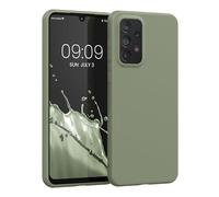 kwmobile Funda para Samsung Galaxy A33 5G Carcasa - Ultrafina de TPU y Silicona con Bordes elevados anticaídas - Gris Verdoso