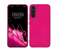 kwmobile Funda para Samsung Galaxy A34 5G Carcasa - Case TPU y Silicona Ultrafino - Antigolpes con Bordes elevados - Apto Carga inalámbrica - Fucsia Metalizado