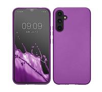 kwmobile Funda para Samsung Galaxy A34 5G Carcasa - Case TPU y Silicona Ultrafino - Antigolpes con Bordes elevados - Apto Carga inalámbrica - Morado Metalizado