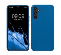 kwmobile Funda para Samsung Galaxy A34 5G Carcasa - Ultrafina de TPU y Silicona con Bordes elevados anticaídas - Azul océano