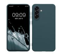 kwmobile Funda para Samsung Galaxy A36 5G Carcasa - Ultrafina de TPU y Silicona con Bordes elevados anticaídas - Pizarra Oscura
