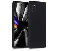 kwmobile Funda para Samsung Galaxy A41 Carcasa - Ultrafina de TPU y Silicona con Bordes elevados anticaídas - Negro Mate