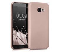 kwmobile Funda para Samsung Galaxy A5 (2017) Carcasa - Case TPU y Silicona Ultrafino - Antigolpes con Bordes elevados - Apto Carga inalámbrica - Oro Rosa Metalizado