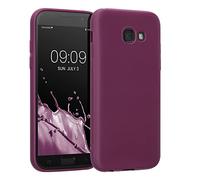 kwmobile Funda para Samsung Galaxy A5 (2017) Carcasa - Ultrafina de TPU y Silicona con Bordes elevados anticaídas - Violeta Burdeos