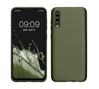 kwmobile Funda para Samsung Galaxy A50 Carcasa - Case TPU y Silicona Ultrafino - Antigolpes con Bordes elevados - Apto Carga inalámbrica - Verde Metalizado