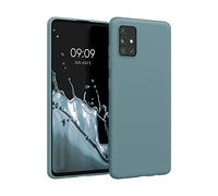 kwmobile Funda para Samsung Galaxy A51 Carcasa - Ultrafina de TPU y Silicona con Bordes elevados anticaídas - Piedra Antigua