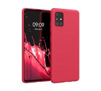 kwmobile Funda para Samsung Galaxy A51 Carcasa - Ultrafina de TPU y Silicona con Bordes elevados anticaídas - Amazing Pink
