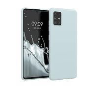 kwmobile Funda para Samsung Galaxy A51 Carcasa - Ultrafina de TPU y Silicona con Bordes elevados anticaídas - Menta Cool