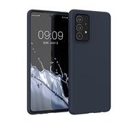 kwmobile Funda para Samsung Galaxy A52 / A52 5G / A52s 5G Carcasa - Ultrafina de TPU y Silicona con Bordes elevados anticaídas - Azul turquí