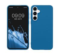 kwmobile Funda para Samsung Galaxy A55 5G Carcasa - Ultrafina de TPU y Silicona con Bordes elevados anticaídas - Azul Arrecife