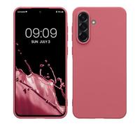 kwmobile Funda para Samsung Galaxy A56 5G Carcasa - Ultrafina de TPU y Silicona con Bordes elevados anticaídas - Rosa Oscuro