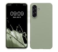 kwmobile Funda para Samsung Galaxy A56 5G Carcasa - Ultrafina de TPU y Silicona con Bordes elevados anticaídas - Gris Verdoso