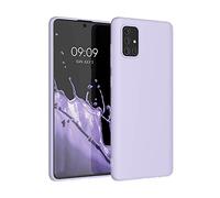 kwmobile Funda para Samsung Galaxy A71 Carcasa - Ultrafina de TPU y Silicona con Bordes elevados anticaídas - Lila