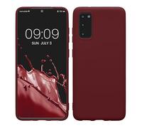 kwmobile Funda para Samsung Galaxy S20 Carcasa - Ultrafina de TPU y Silicona con Bordes elevados anticaídas - Violeta Burdeos
