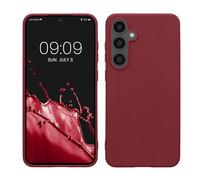 kwmobile Funda para Samsung Galaxy S24 FE Carcasa - Ultrafina de TPU y Silicona con Bordes elevados anticaídas - Violeta Burdeos