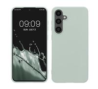 kwmobile Funda para Samsung Galaxy S24 FE Carcasa - Ultrafina de TPU y Silicona con Bordes elevados anticaídas - Menta Cool