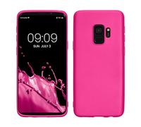 kwmobile Funda para Samsung Galaxy S9 Carcasa - Case TPU y Silicona Ultrafino - Antigolpes con Bordes elevados - Apto Carga inalámbrica - Fucsia Metalizado