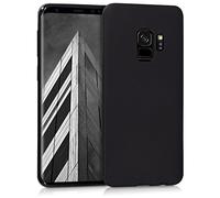 kwmobile Funda para Samsung Galaxy S9 Carcasa - Ultrafina de TPU y Silicona con Bordes elevados anticaídas - Negro Mate