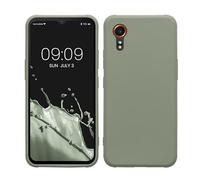 kwmobile Funda para Samsung Galaxy Xcover7 Carcasa - Ultrafina de TPU y Silicona con Bordes elevados anticaídas - Gris Verdoso