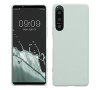 kwmobile Funda para Sony Xperia 5 IV Carcasa - Ultrafina de TPU y Silicona con Bordes elevados anticaídas - Menta Cool