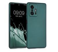 kwmobile Funda para Xiaomi 11T / 11T Pro Carcasa - Case TPU y Silicona Ultrafino - Antigolpes con Bordes elevados - Apto Carga inalámbrica - petróleo Metalizado
