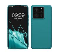 kwmobile Funda para Xiaomi 13T / 13T Pro Carcasa - Ultrafina de TPU y Silicona con Bordes elevados anticaídas - petróleo Mate