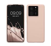 kwmobile Funda para Xiaomi 13T / 13T Pro Carcasa - Ultrafina de TPU y Silicona con Bordes elevados anticaídas - Beige Rosa Claro