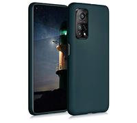 kwmobile Funda para Xiaomi Mi 10T / Mi 10T Pro Carcasa - Case TPU y Silicona Ultrafino - Antigolpes con Bordes elevados - Apto Carga inalámbrica - petróleo Metalizado