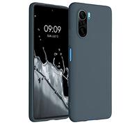 kwmobile Funda para Xiaomi Poco F3 Carcasa - Ultrafina de TPU y Silicona con Bordes elevados anticaídas - Pizarra Oscura