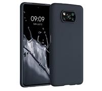 kwmobile Funda para Xiaomi Poco X3 NFC/Poco X3 Pro Carcasa - Ultrafina de TPU y Silicona con Bordes elevados anticaídas - Azul turquí