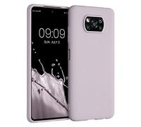 kwmobile Funda para Xiaomi Poco X3 NFC/Poco X3 Pro Carcasa - Ultrafina de TPU y Silicona con Bordes elevados anticaídas - Nube Violeta