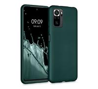 kwmobile Funda para Xiaomi Redmi Note 10 / Note 10S Carcasa - Case TPU y Silicona Ultrafino - Antigolpes con Bordes elevados - Apto Carga inalámbrica - petróleo Metalizado