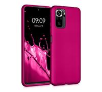 kwmobile Funda para Xiaomi Redmi Note 10 / Note 10S Carcasa - Case TPU y Silicona Ultrafino - Antigolpes con Bordes elevados - Apto Carga inalámbrica - Fucsia Metalizado