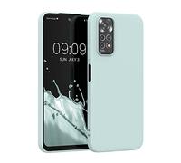 kwmobile Funda para Xiaomi Redmi Note 11 / Note 11S Carcasa - Ultrafina de TPU y Silicona con Bordes elevados anticaídas - Menta Cool